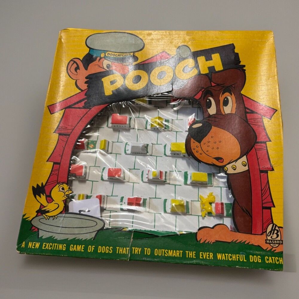 Vintage Hasbro Pooch Board Game Complete 3D Dog Catcher Game 1950s/1960s